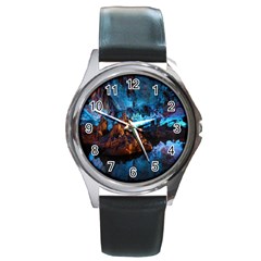 Reed Flute Caves 1 Round Metal Watches by trendistuff