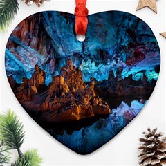 Reed Flute Caves 1 Ornament (heart)  by trendistuff