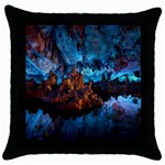 REED FLUTE CAVES 1 Throw Pillow Cases (Black)