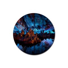 Reed Flute Caves 1 Rubber Coaster (round)  by trendistuff