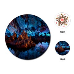 Reed Flute Caves 1 Playing Cards (round)  by trendistuff