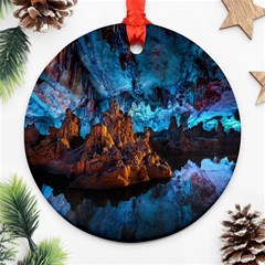 Reed Flute Caves 1 Round Ornament (two Sides)  by trendistuff