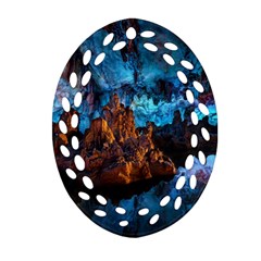 Reed Flute Caves 1 Oval Filigree Ornament (2-side)  by trendistuff