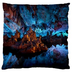 Reed Flute Caves 1 Large Flano Cushion Cases (one Side)  by trendistuff