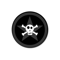 Star Skull Magnet 3  (round) by waywardmuse