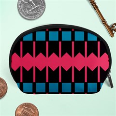 Rhombus And Stripes Pattern Accessory Pouch by LalyLauraFLM