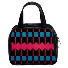 Rhombus And Stripes Pattern Classic Handbag (two Sides) by LalyLauraFLM