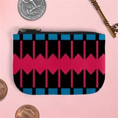 Rhombus And Stripes Pattern 	mini Coin Purse by LalyLauraFLM