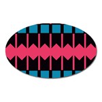 Rhombus and stripes pattern			Magnet (Oval) Front