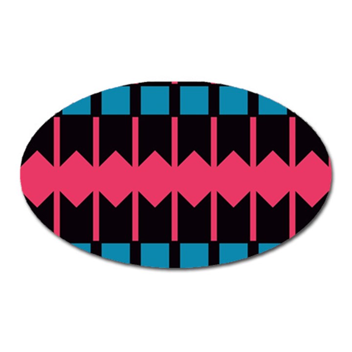 Rhombus and stripes pattern			Magnet (Oval)