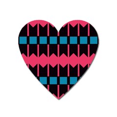 Rhombus And Stripes Pattern			magnet (heart) by LalyLauraFLM