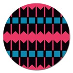 Rhombus and stripes pattern			Magnet 5  (Round) Front