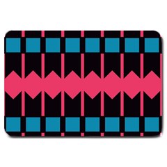 Rhombus And Stripes Pattern			large Doormat