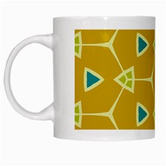 Connected Triangles White Mug by LalyLauraFLM