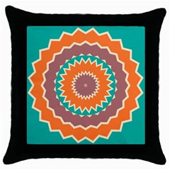 Hypnotic Star			throw Pillow Case (black) by LalyLauraFLM