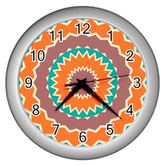 Hypnotic Star			wall Clock (silver)