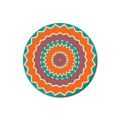 Hypnotic Star			rubber Coaster (round) by LalyLauraFLM