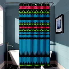 Chevrons And Triangles	shower Curtain 36  X 72 