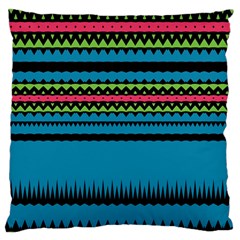 Chevrons And Triangles 	large Flano Cushion Case (two Sides)