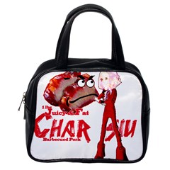 Michael Andrew Law s Mal Girl & Mr Bbq Pork Classic Handbags (one Side) by michaelandrewlaw