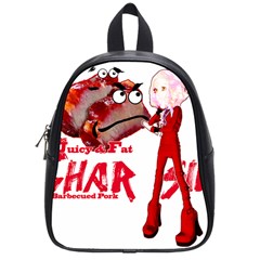 Michael Andrew Law s Mal Girl & Mr Bbq Pork School Bags (small)  by michaelandrewlaw