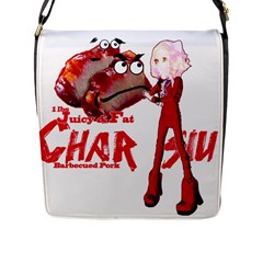 Michael Andrew Law s Mal Girl & Mr Bbq Pork Flap Messenger Bag (l)  by michaelandrewlaw