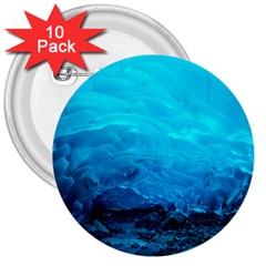 Mendenhall Ice Caves 3 3  Buttons (10 Pack)  by trendistuff