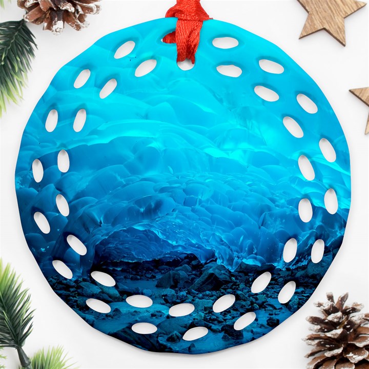 MENDENHALL ICE CAVES 3 Ornament (Round Filigree) 