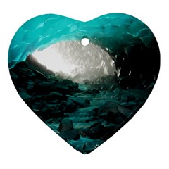 Mendenhall Ice Caves 2 Ornament (heart)  by trendistuff