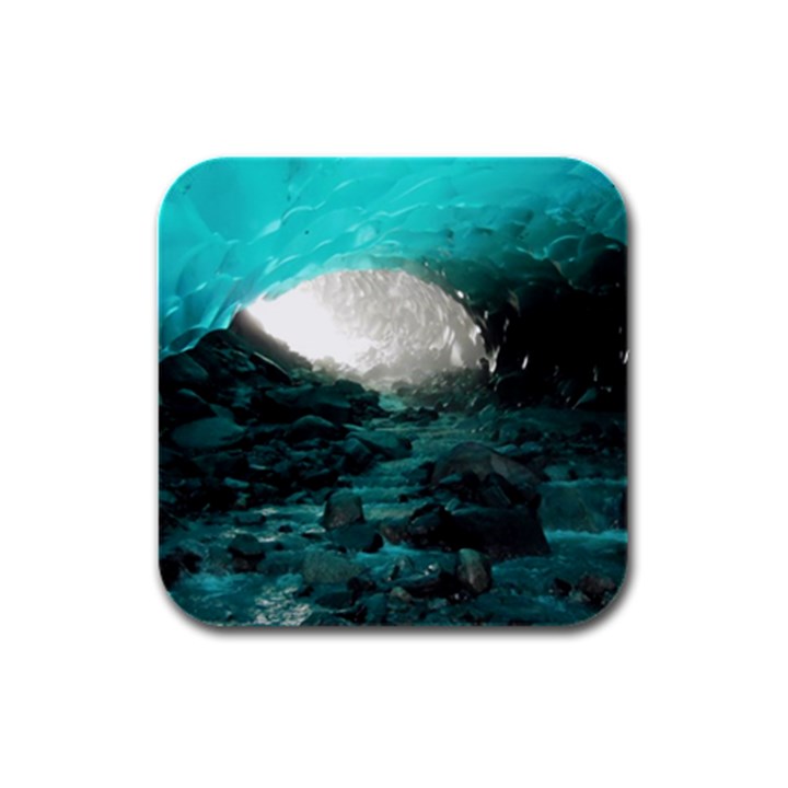 MENDENHALL ICE CAVES 2 Rubber Square Coaster (4 pack) 