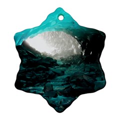 Mendenhall Ice Caves 2 Ornament (snowflake)  by trendistuff