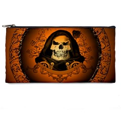 Awsome Skull With Roses And Floral Elements Pencil Cases by FantasyWorld7