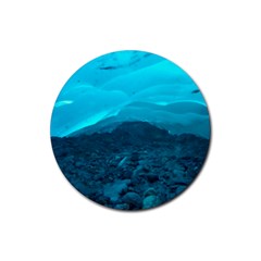 Mendenhall Ice Caves 1 Rubber Coaster (round)  by trendistuff