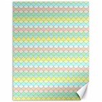 Scallop Repeat Pattern in Miami Pastel Aqua, Pink, Mint and Lemon Canvas 12  x 16   11.86 x15.41  Canvas - 1