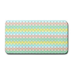 Scallop Repeat Pattern In Miami Pastel Aqua, Pink, Mint And Lemon Medium Bar Mats by PaperandFrill