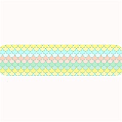 Scallop Repeat Pattern In Miami Pastel Aqua, Pink, Mint And Lemon Large Bar Mats