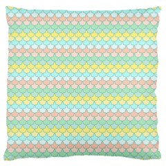 Scallop Repeat Pattern In Miami Pastel Aqua, Pink, Mint And Lemon Standard Flano Cushion Cases (two Sides)  by PaperandFrill