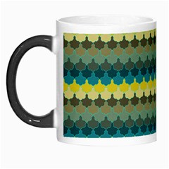 Scallop Pattern Repeat In  new York  Teal, Mustard, Grey And Moss Morph Mugs