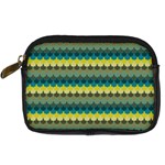 Scallop Pattern Repeat in  New York  Teal, Mustard, Grey and Moss Digital Camera Cases Front