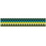 Scallop Pattern Repeat in  New York  Teal, Mustard, Grey and Moss Flano Scarf (Large)  Front