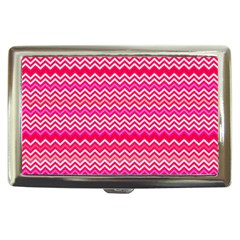 Valentine Pink And Red Wavy Chevron Zigzag Pattern Cigarette Money Cases by PaperandFrill