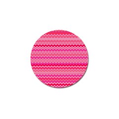 Valentine Pink And Red Wavy Chevron Zigzag Pattern Golf Ball Marker (10 Pack) by PaperandFrill