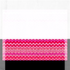 Valentine Pink And Red Wavy Chevron Zigzag Pattern Rectangular Jigsaw Puzzl by PaperandFrill