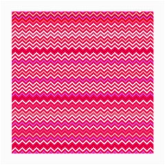 Valentine Pink And Red Wavy Chevron Zigzag Pattern Medium Glasses Cloth by PaperandFrill