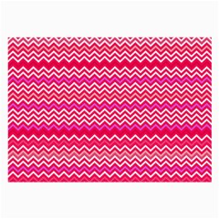 Valentine Pink And Red Wavy Chevron Zigzag Pattern Large Glasses Cloth by PaperandFrill