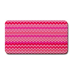 Valentine Pink And Red Wavy Chevron Zigzag Pattern Medium Bar Mats by PaperandFrill