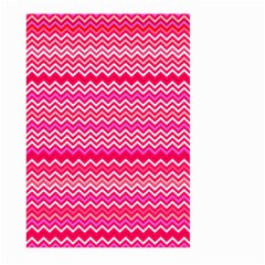 Valentine Pink And Red Wavy Chevron Zigzag Pattern Large Garden Flag (two Sides)