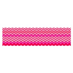 Valentine Pink And Red Wavy Chevron Zigzag Pattern Satin Scarf (oblong)