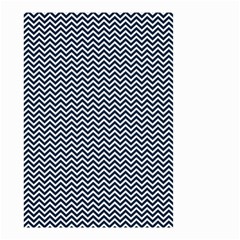 Blue And White Chevron Wavy Zigzag Stripes Small Garden Flag (two Sides)