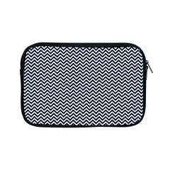 Blue And White Chevron Wavy Zigzag Stripes Apple Ipad Mini Zipper Cases